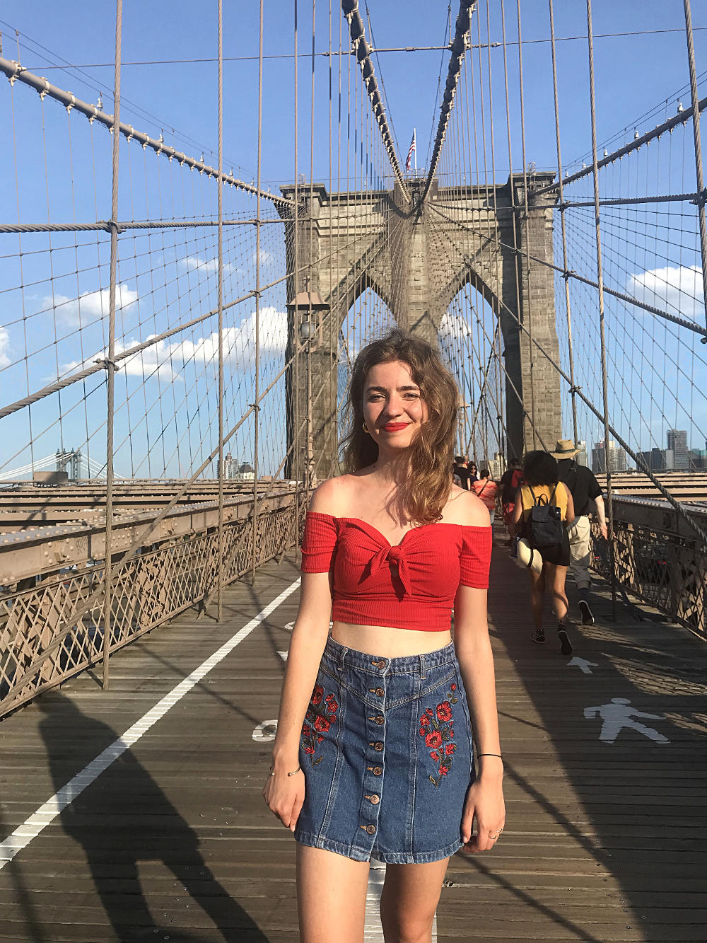 Lola au Pont de Brooklyn - New York
